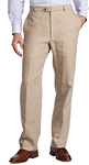 Tan Flat Front Linen