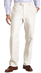 White Flat Front Linen